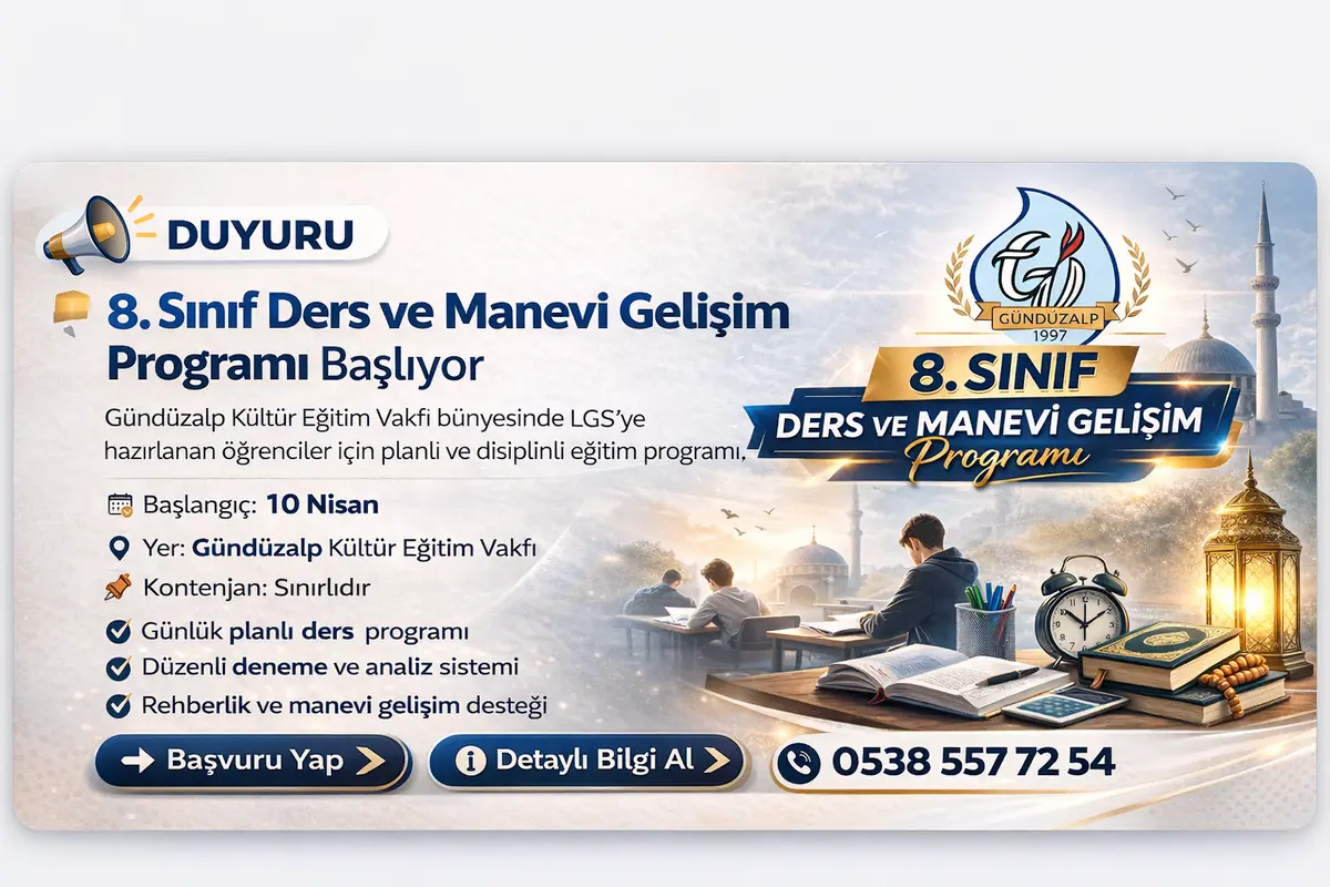 Gündüzalp Vakfı Duyuru